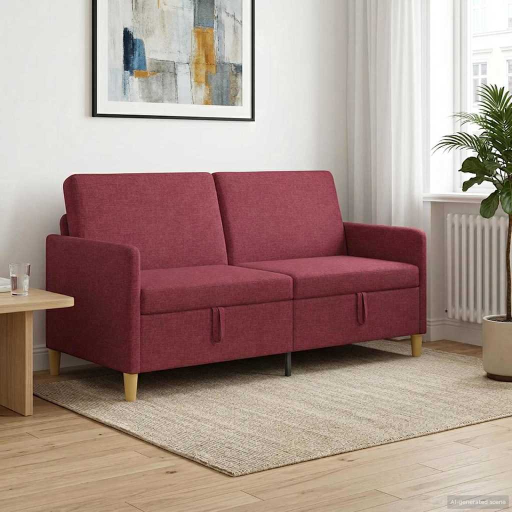 Sofa s pohranom Vinska crvena 172 x 78 x 87 cm Poliester