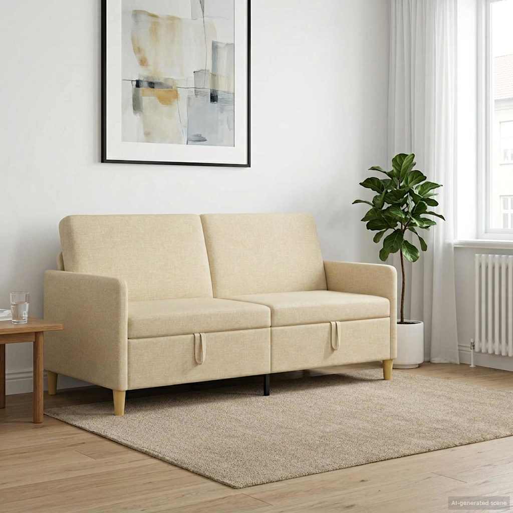 Sofa s pohranom Krem 172 x 78 x 87 cm Poliester