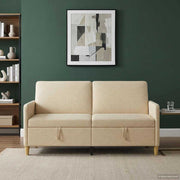 Sofa s pohranom Krem 172 x 78 x 87 cm Poliester