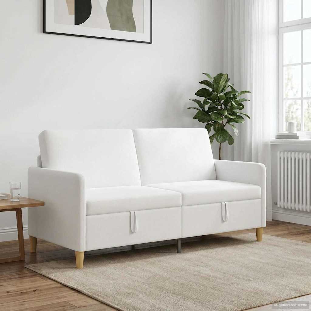Sofa s pohranom Bijela 172 x 78 x 87 cm Poliester