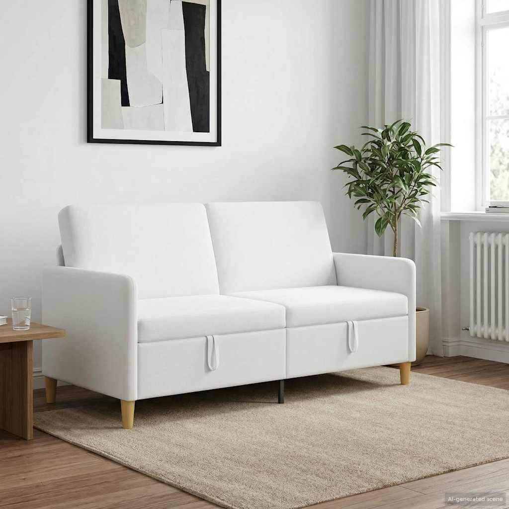 Sofa s pohranom Bijela 172 x 78 x 87 cm Poliester