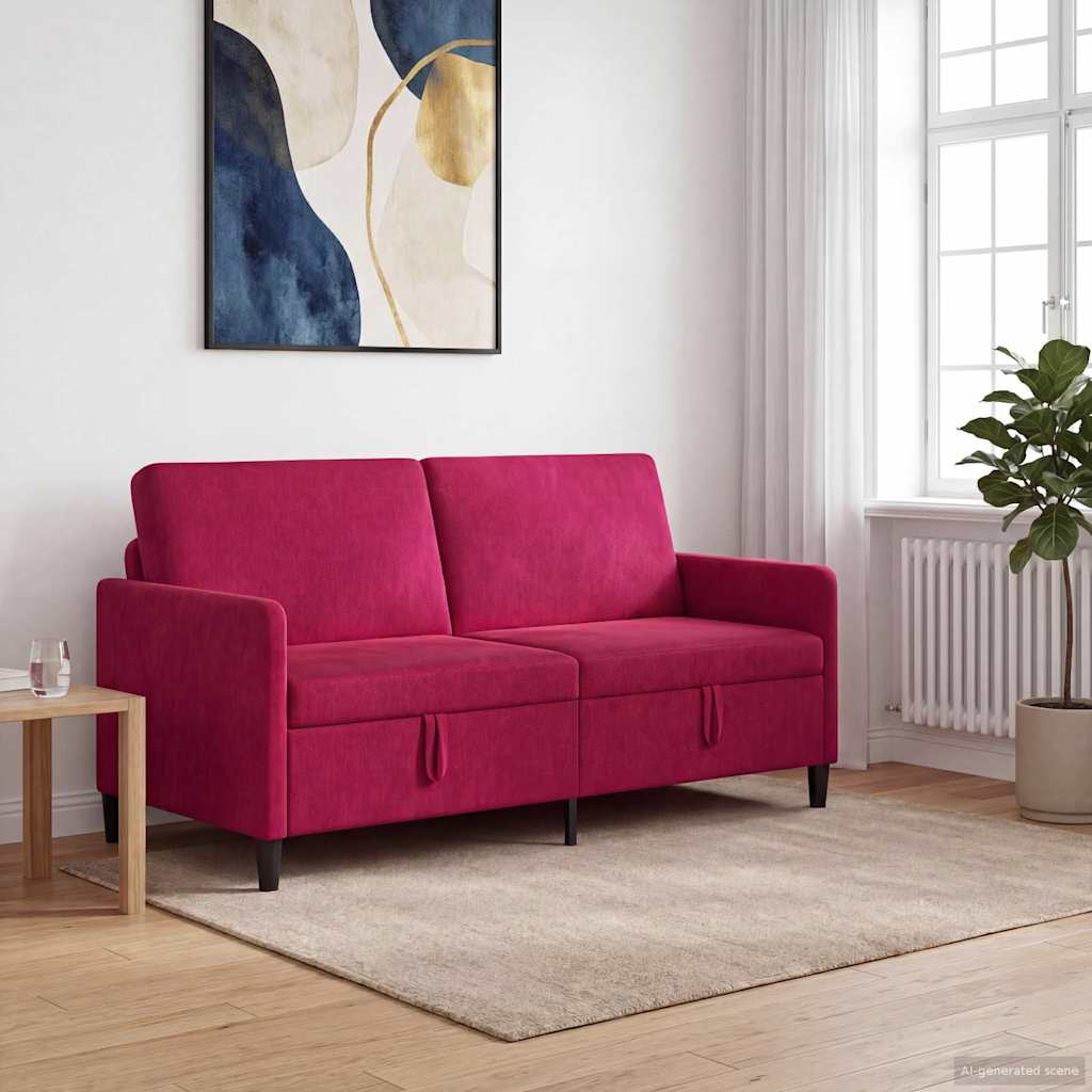 Sofa s pohranom Vinska crvena 172 x 78 x 87 cm Poliester