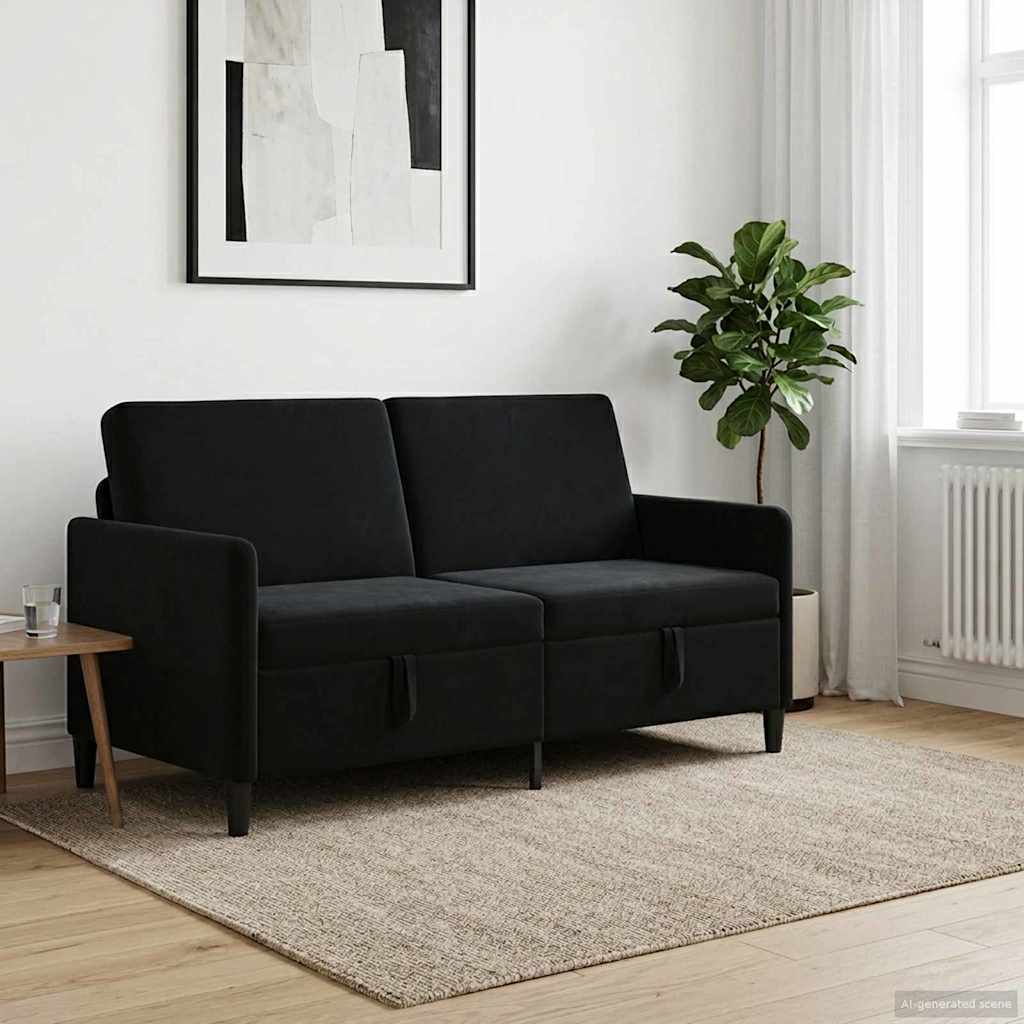 Sofa s pohranom Crna 172 x 78 x 87 cm Poliester