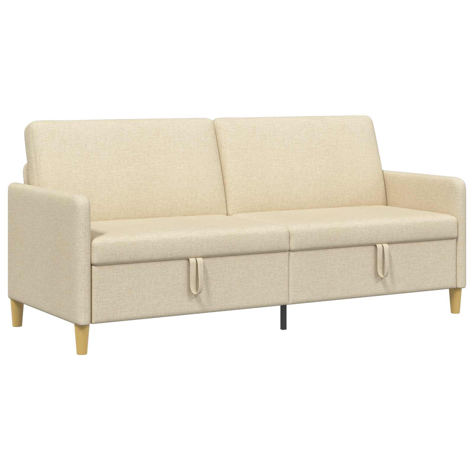 Sofa s pohranom Krem 192 x 78 x 87 cm Poliester