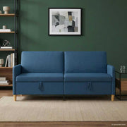Sofa s pohranom Plava 192 x 78 x 87 cm Poliester