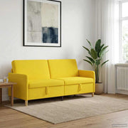 Sofa s pohranom Svijetlo žuta 192 x 78 x 87 cm Poliester