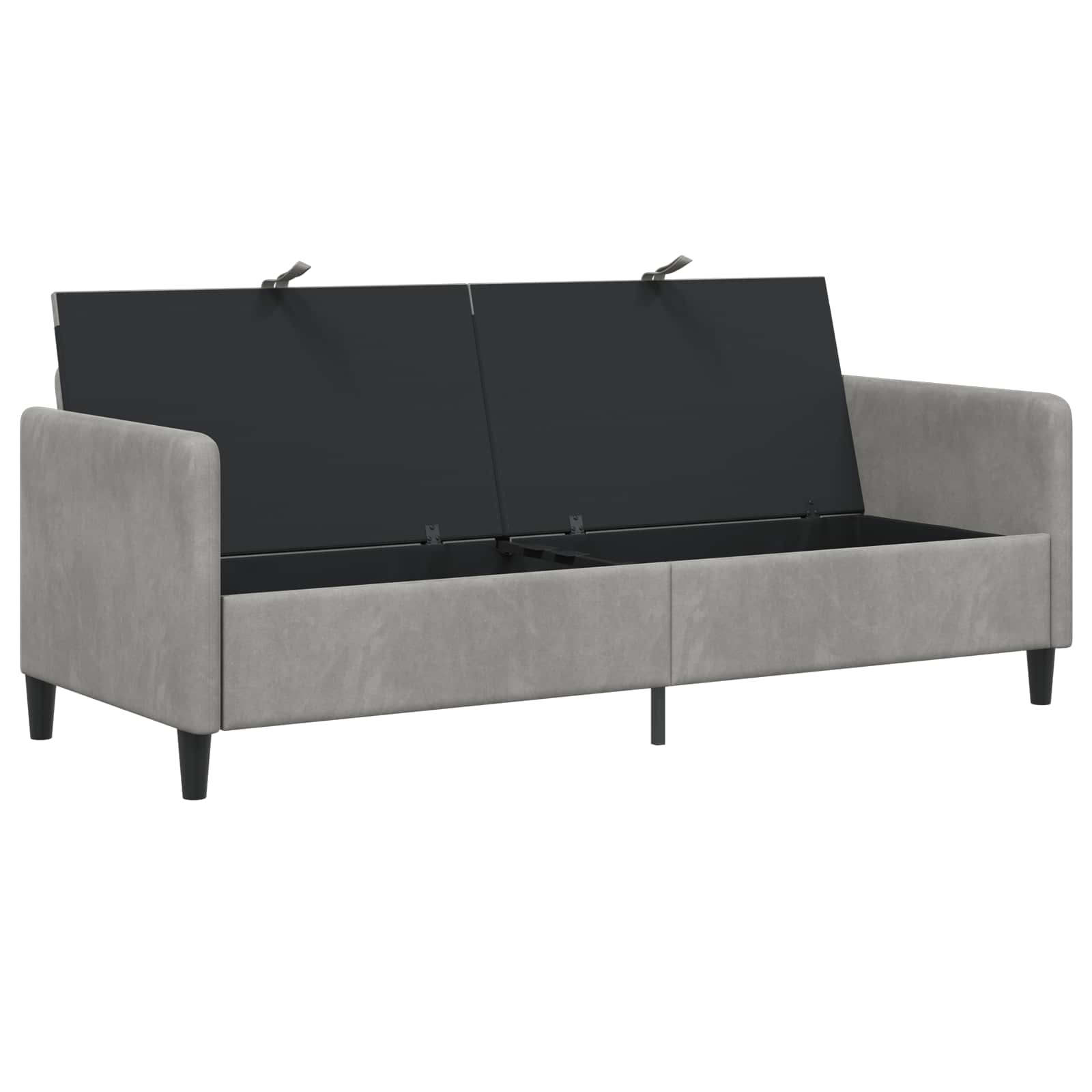 Sofa s pohranom Svjetlosiva 192 x 78 x 87 cm Poliester