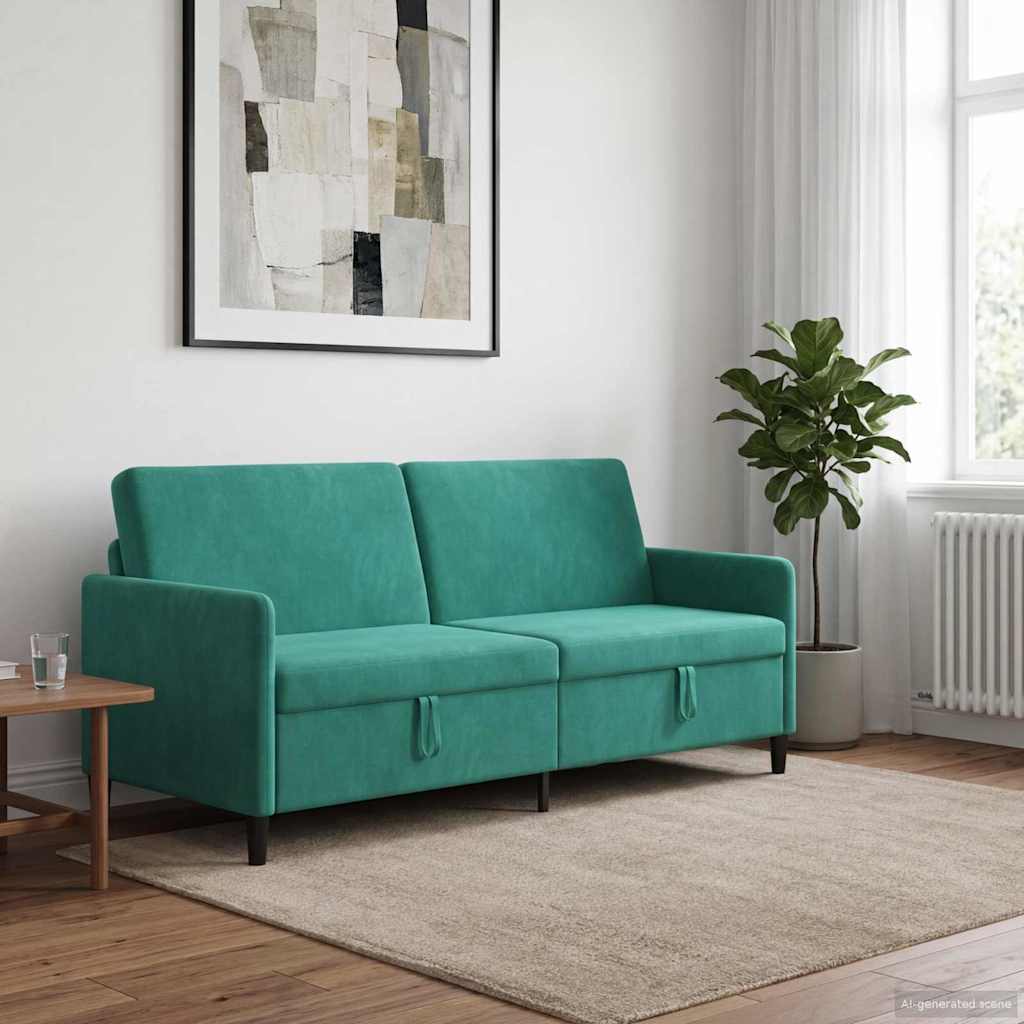 Sofa s pohranom Tirkizna 192 x 78 x 87 cm Poliester