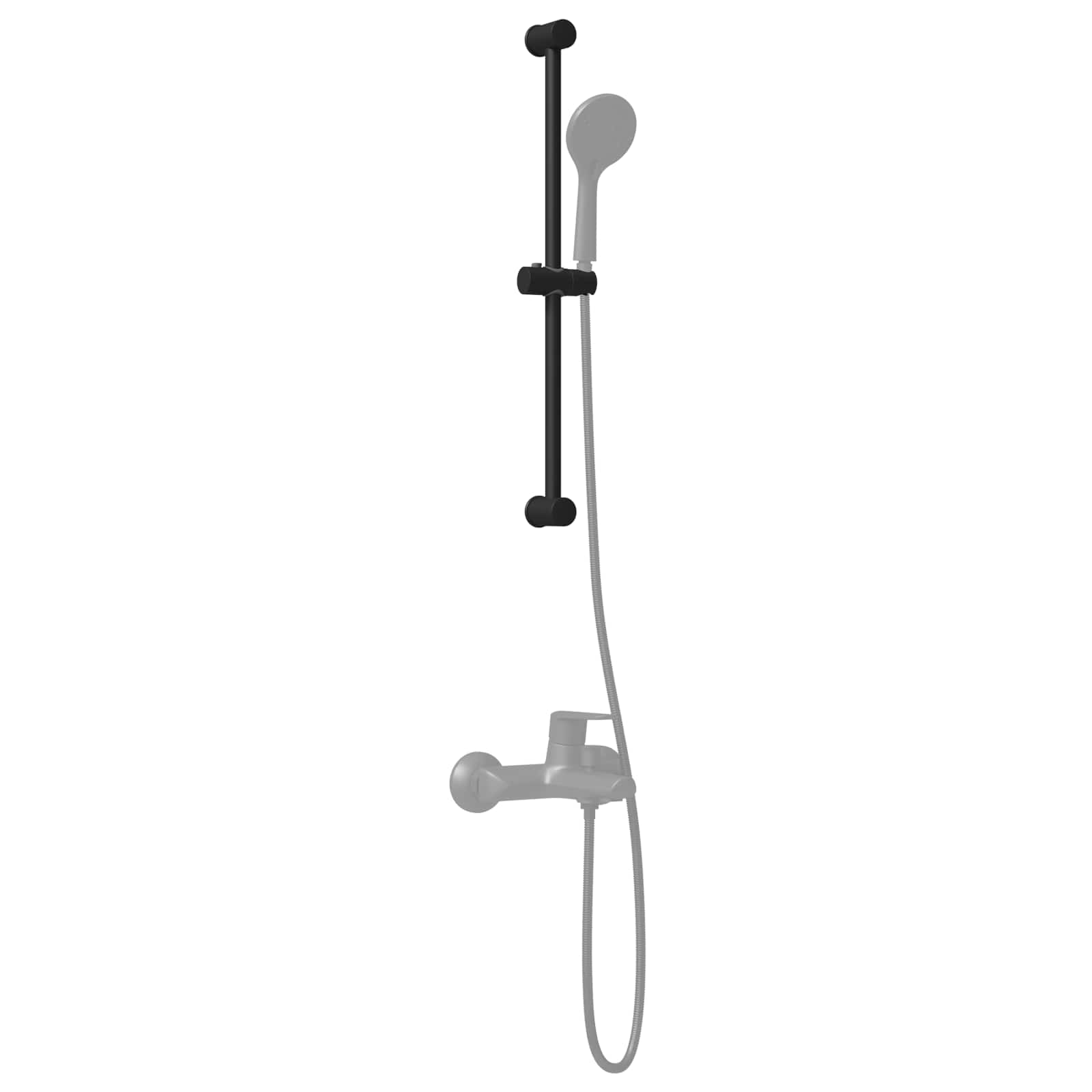 Držač za tuš Crna 71 cm Nehrđajući čelik