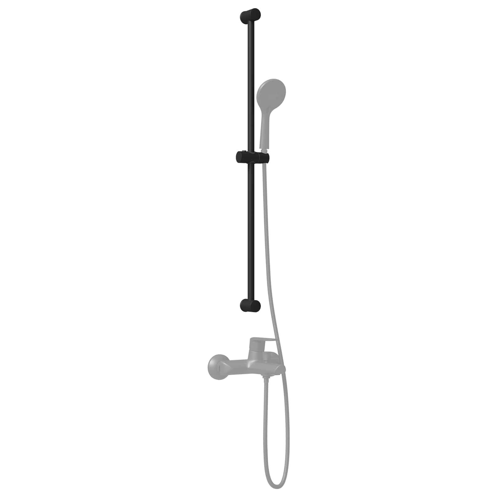 Držač za tuš Crna 101 cm Nehrđajući čelik