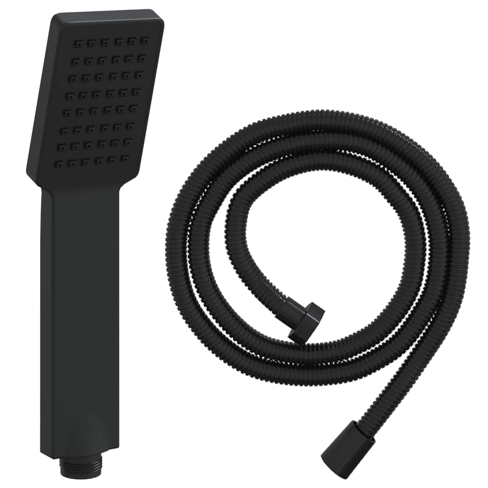 Set glave tuša Crna 150 cm Nehrđajući čelik