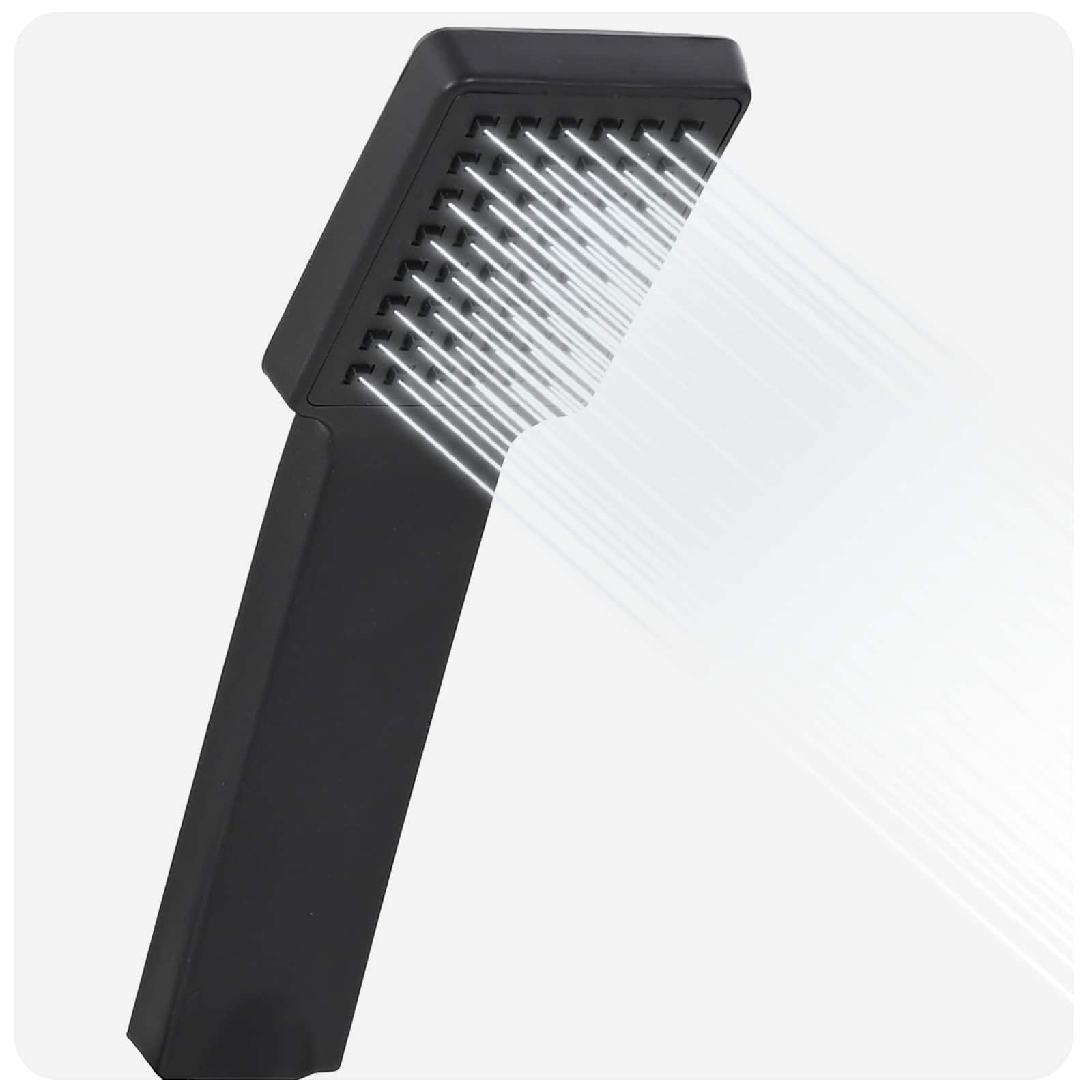 Set glave tuša Crna 150 cm Nehrđajući čelik
