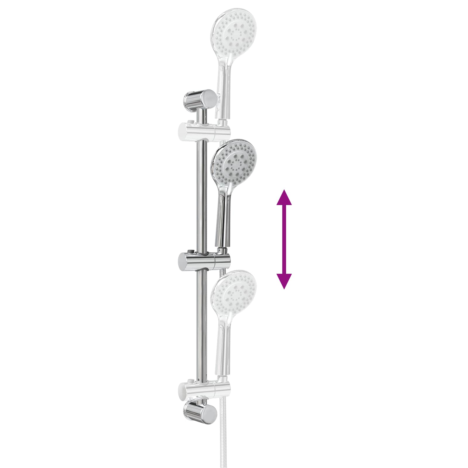Set sustava za tuš Krom 71 cm Nehrđajući čelik