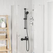 Set sustava za tuš Crna 71 cm Nehrđajući čelik