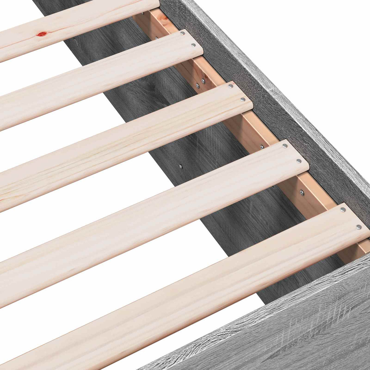 Okvir kreveta za pod Siva Sonoma 80 x 200 cm Konstruirano drvo