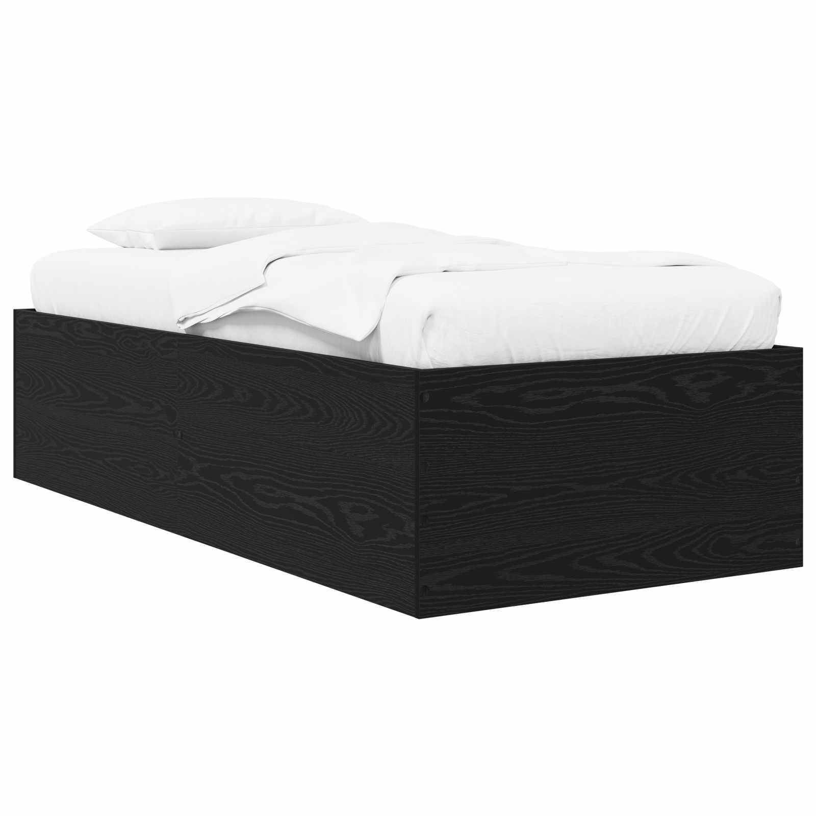 Okvir kreveta za pod Crni hrast 80 x 200 cm Konstruirano drvo