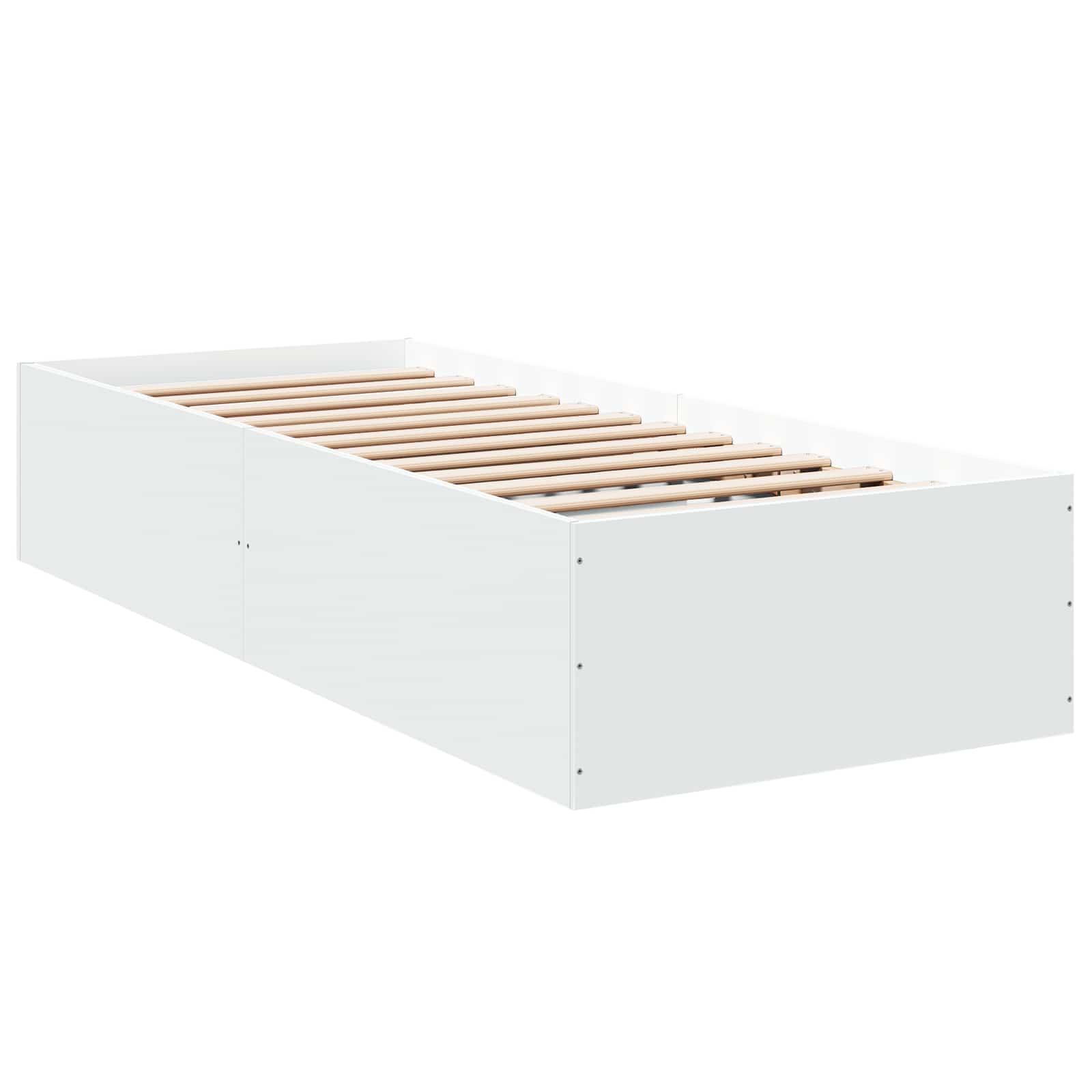 Okvir kreveta za pod Bijela 80 x 200 cm Konstruirano drvo
