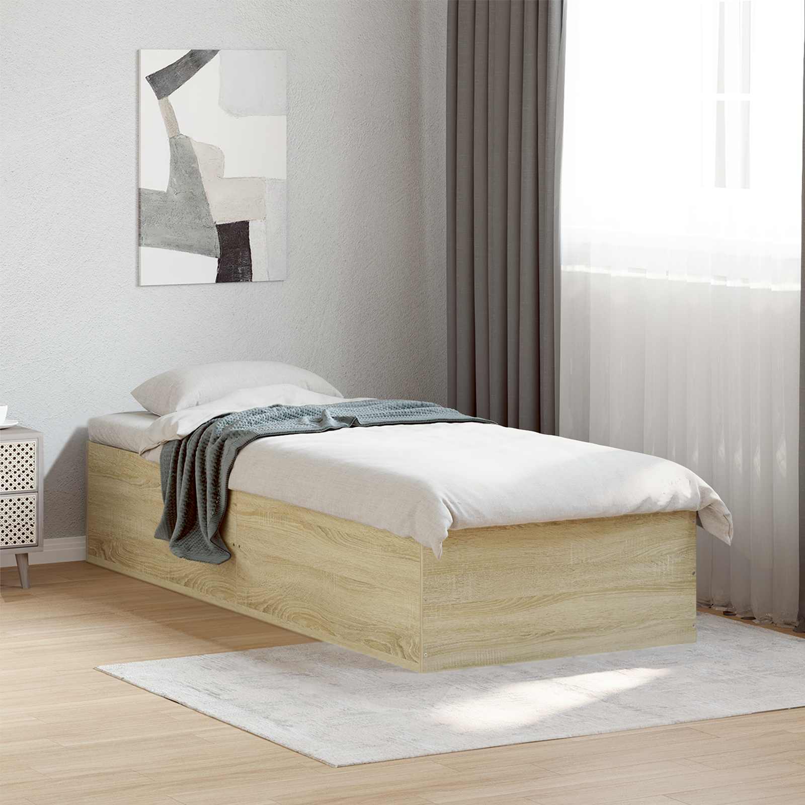 Okvir kreveta za pod Hrast sonoma 80 x 200 cm Konstruirano drvo