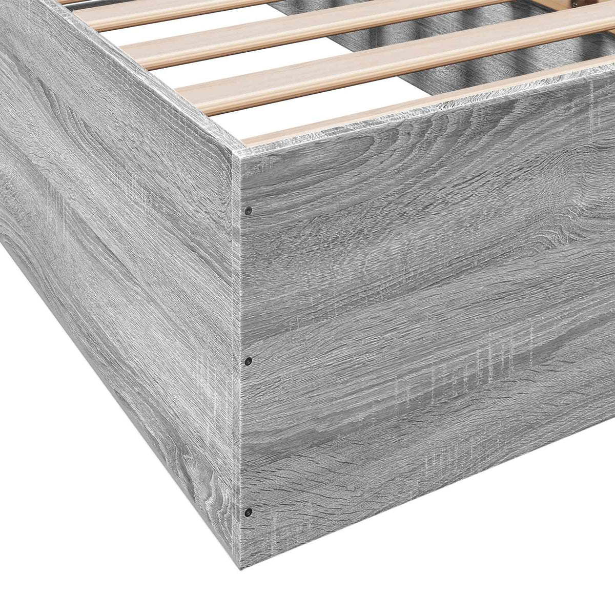 Okvir kreveta za pod Siva Sonoma 80 x 200 cm Konstruirano drvo
