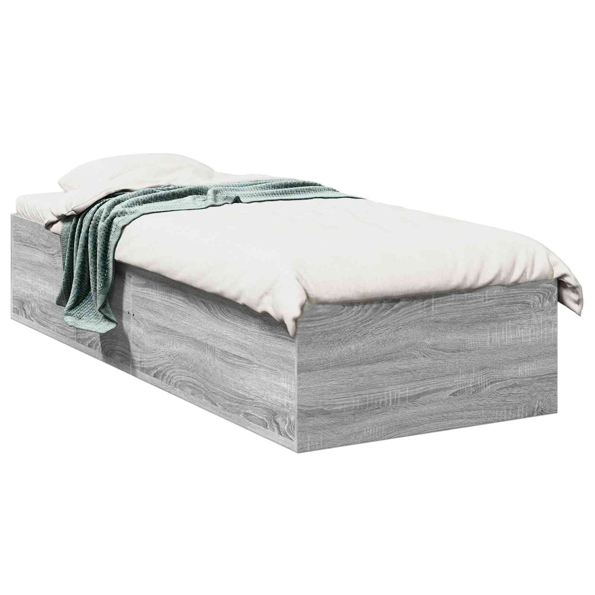 Okvir kreveta za pod Siva Sonoma 80 x 200 cm Konstruirano drvo