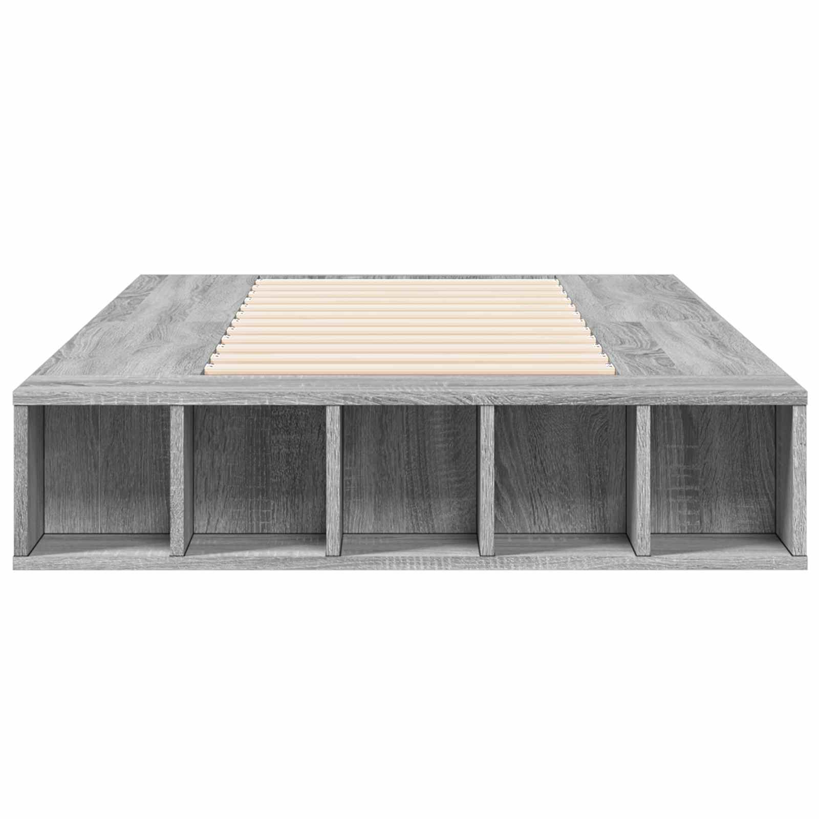 Okvir kreveta s pohranom s policom Siva Sonoma 80 x 200 cm