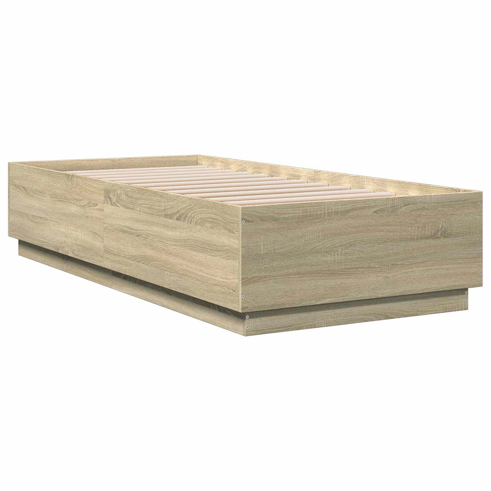 Krevetna konstrukcija s LED svjetlom Hrast sonoma 80 x 200 cm