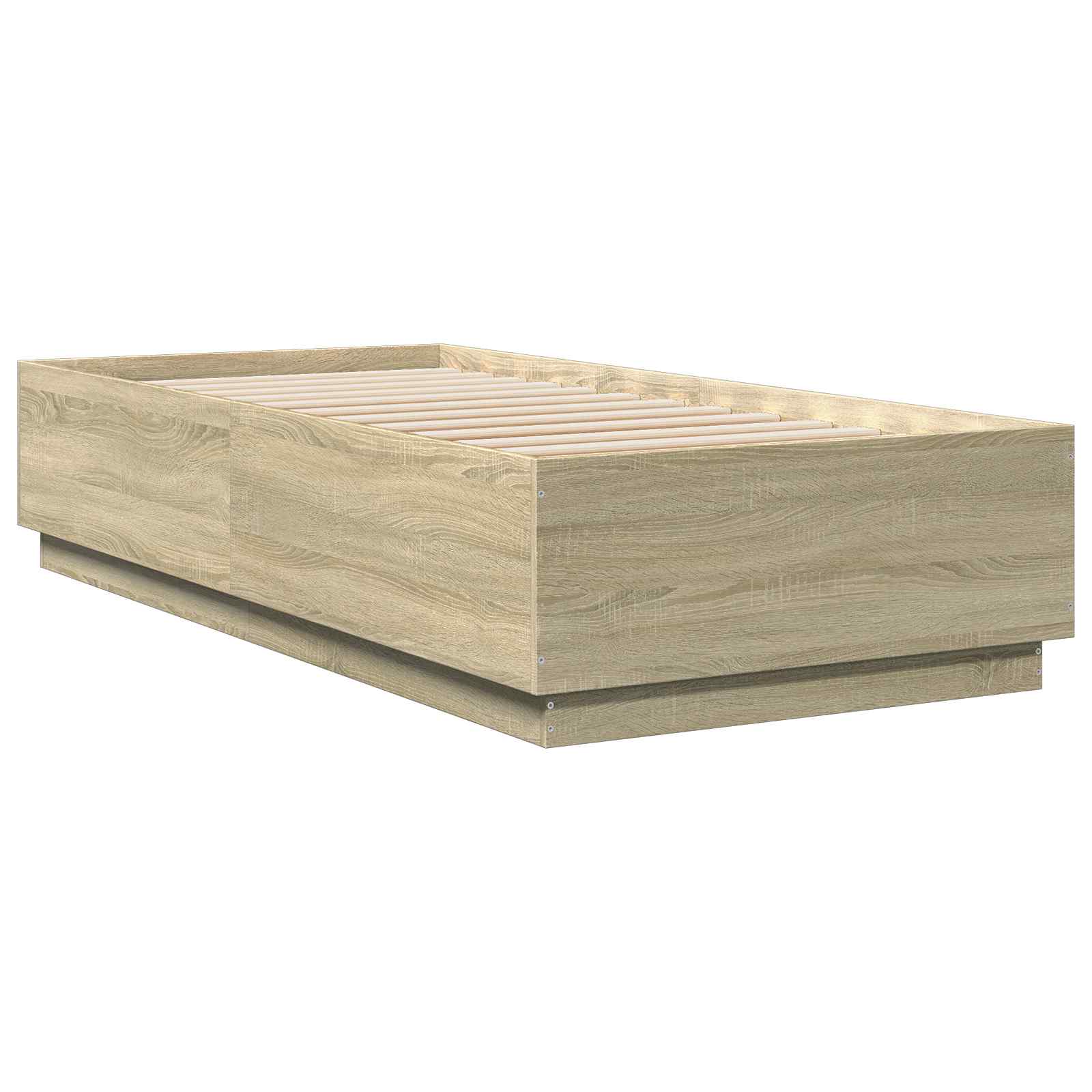 Krevetna konstrukcija s LED svjetlom Hrast sonoma 80 x 200 cm