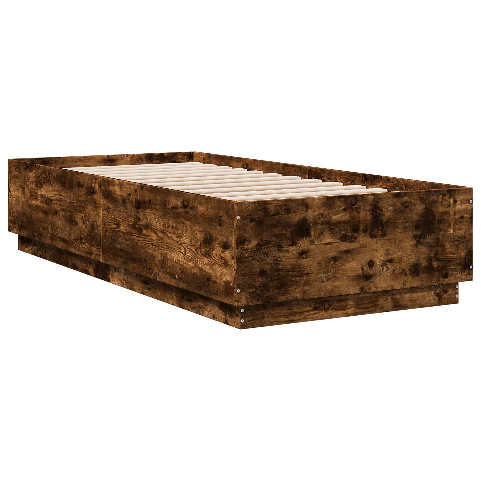 Krevetna konstrukcija s LED svjetlom Dimljeni hrast 80 x 200 cm