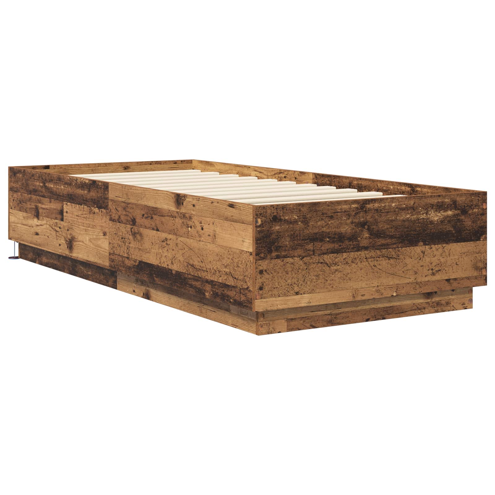 Krevetna konstrukcija s LED svjetlom Staro drvo 80 x 200 cm