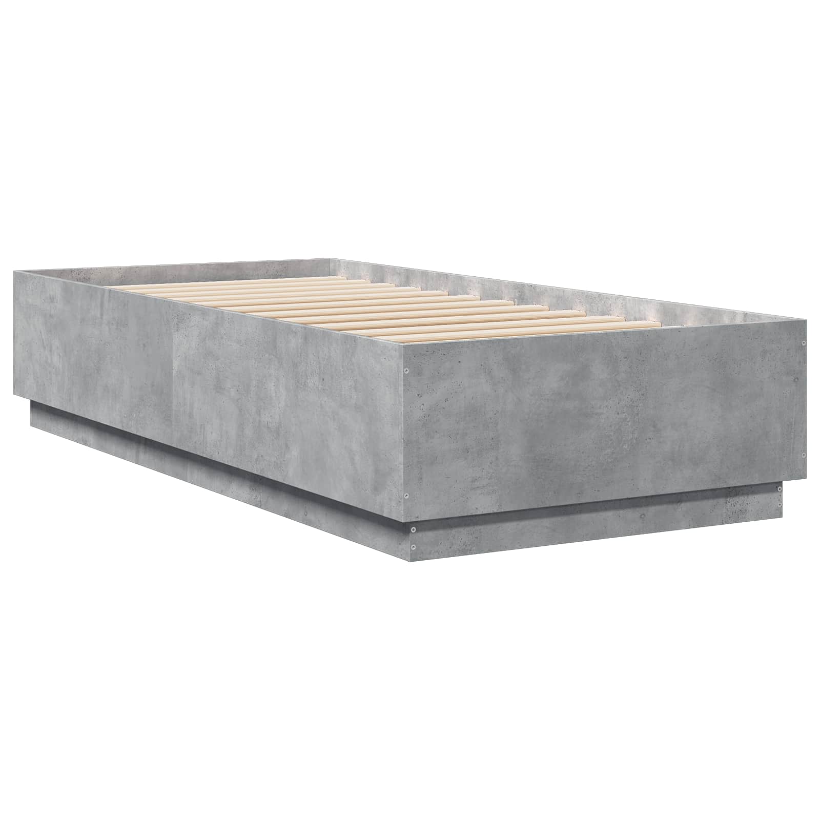 Krevetna konstrukcija s LED svjetlom Betonska siva 80 x 200 cm