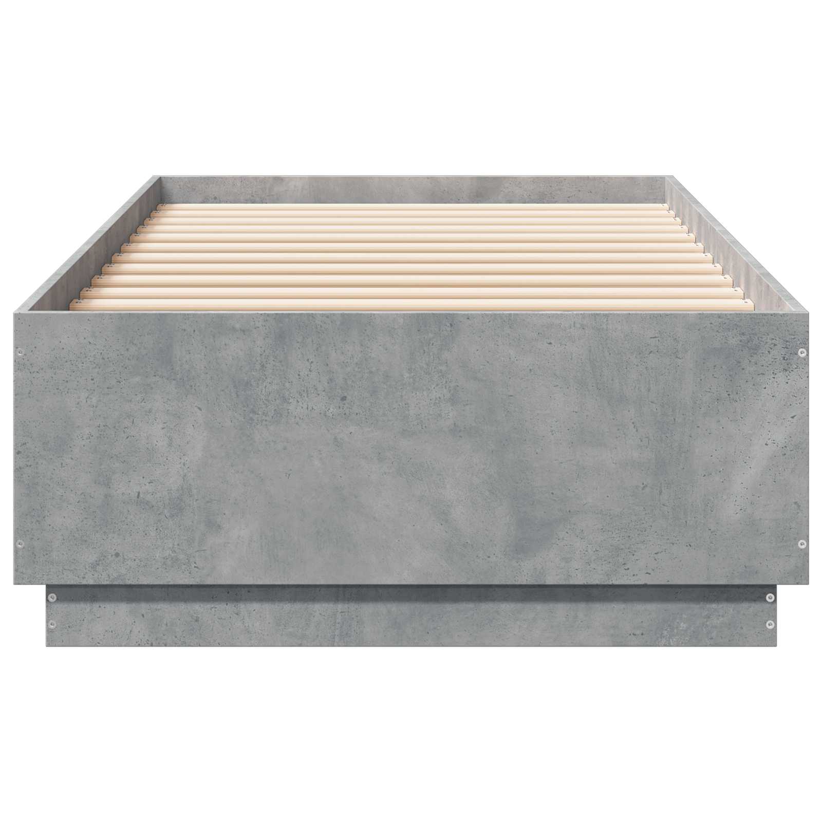 Krevetna konstrukcija s LED svjetlom Betonska siva 80 x 200 cm
