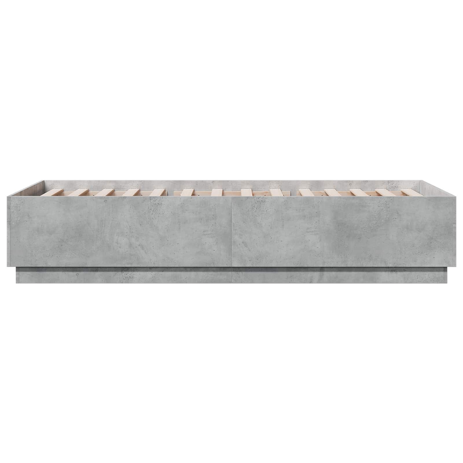 Krevetna konstrukcija s LED svjetlom Betonska siva 80 x 200 cm