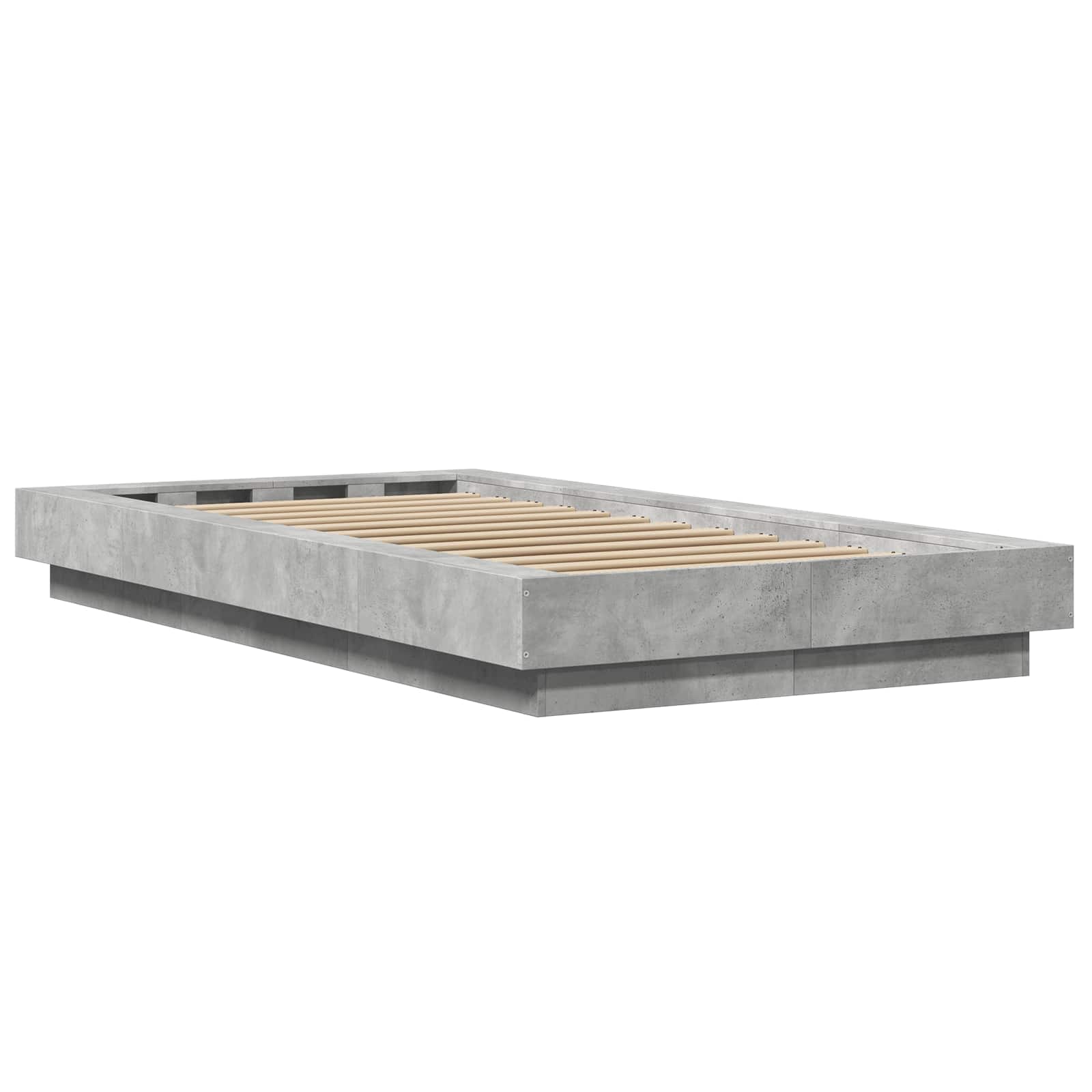 Krevetna konstrukcija s LED svjetlom Betonska siva 80 x 200 cm
