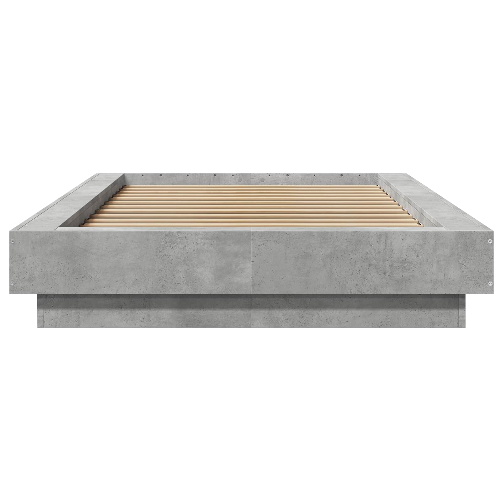 Krevetna konstrukcija s LED svjetlom Betonska siva 80 x 200 cm