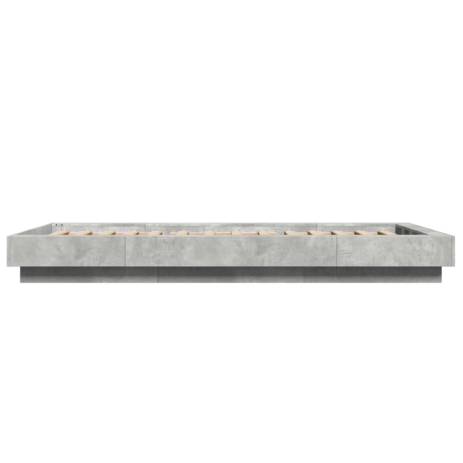 Krevetna konstrukcija s LED svjetlom Betonska siva 80 x 200 cm