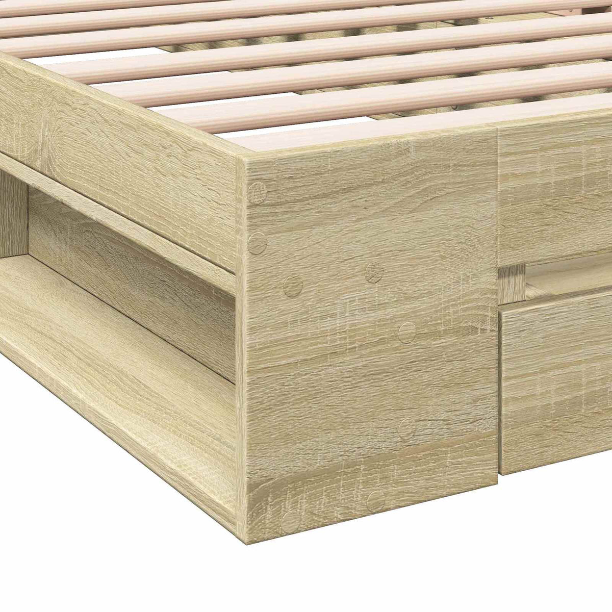 Okvir kreveta s pohranom s ladicama Hrast sonoma 80 x 200 cm