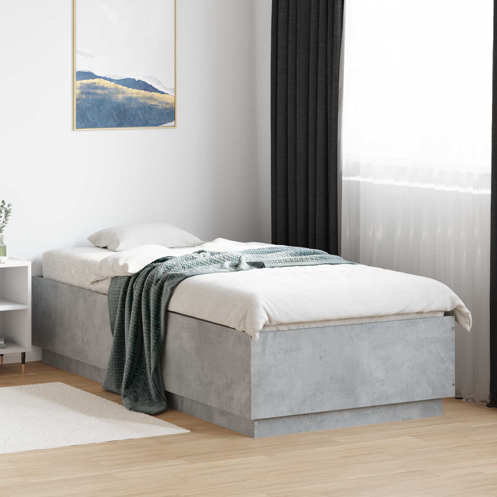 Krevetna konstrukcija Betonska siva 80 x 200 cm