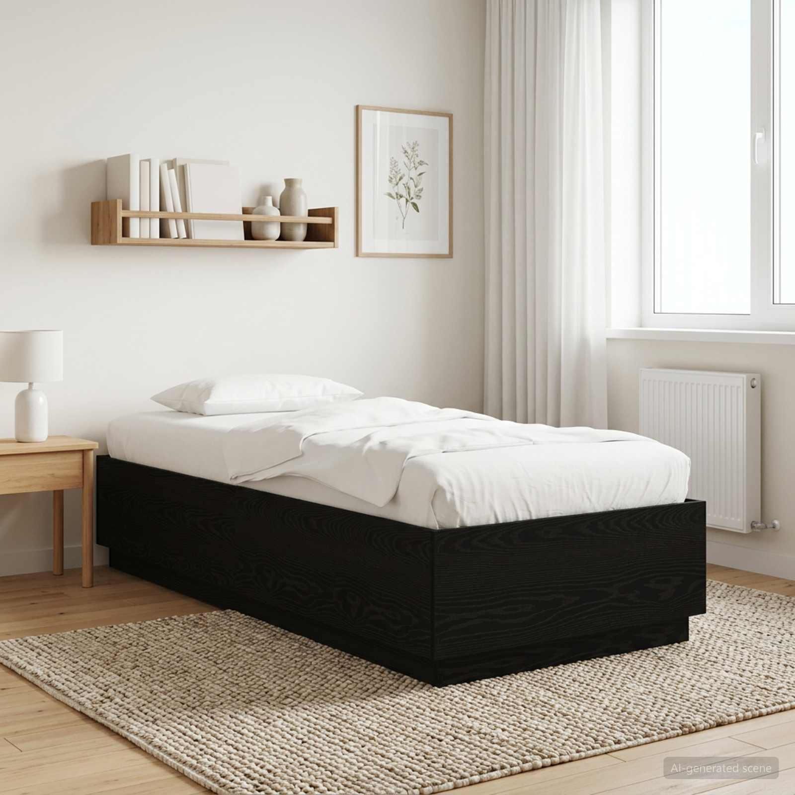 Krevetna konstrukcija Crni hrast 80 x 200 cm Konstruirano drvo