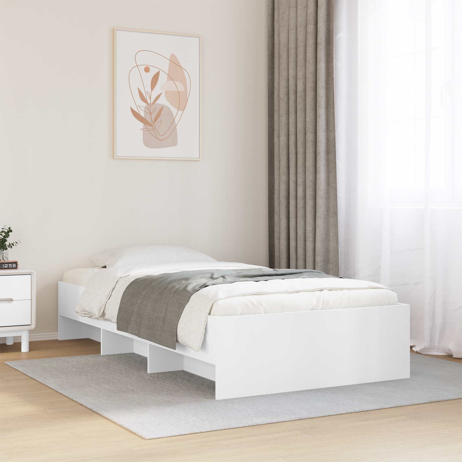 Krevetna konstrukcija Bijela 80 x 200 cm Konstruirano drvo