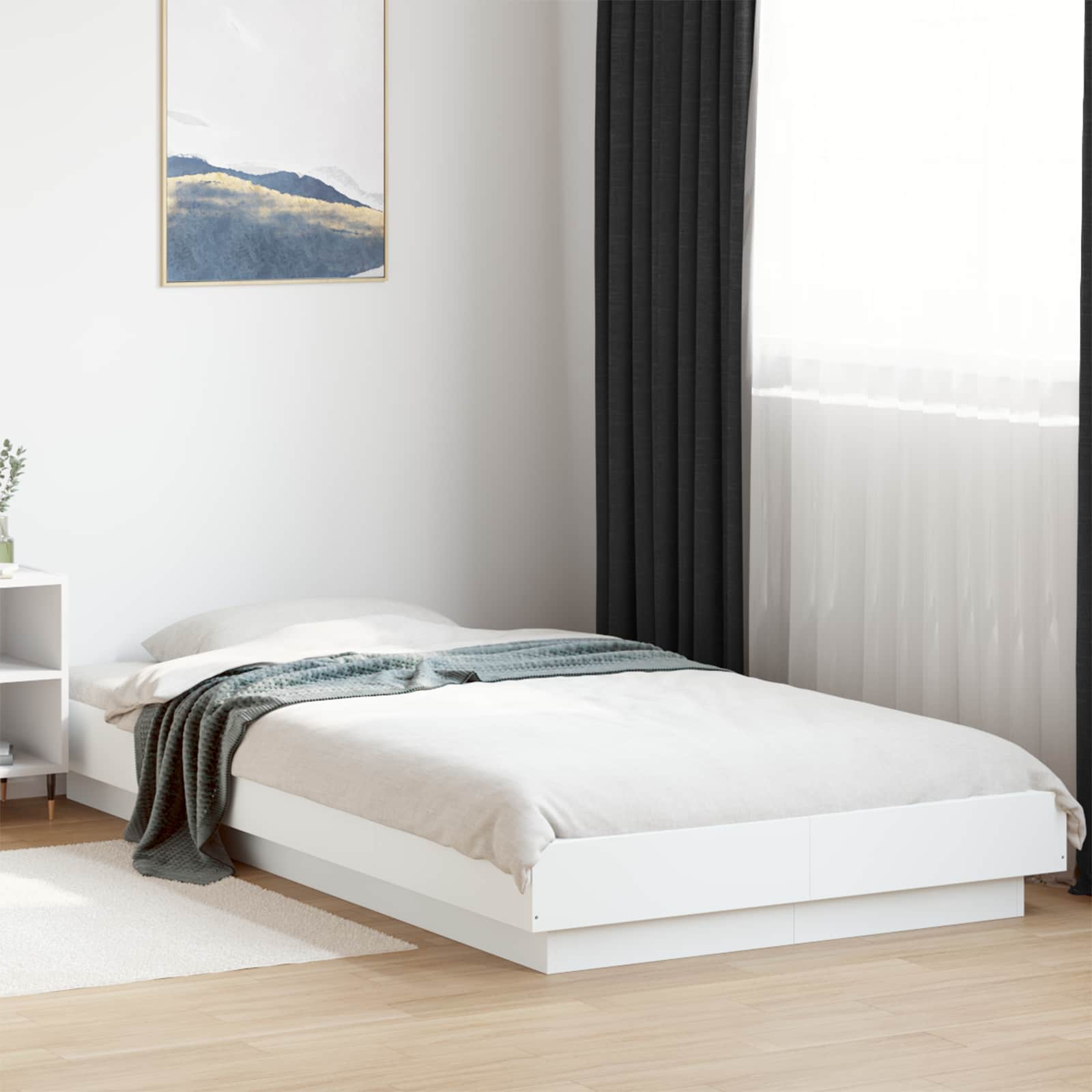 Okvir kreveta za pod Bijela 80 x 210 cm Konstruirano drvo