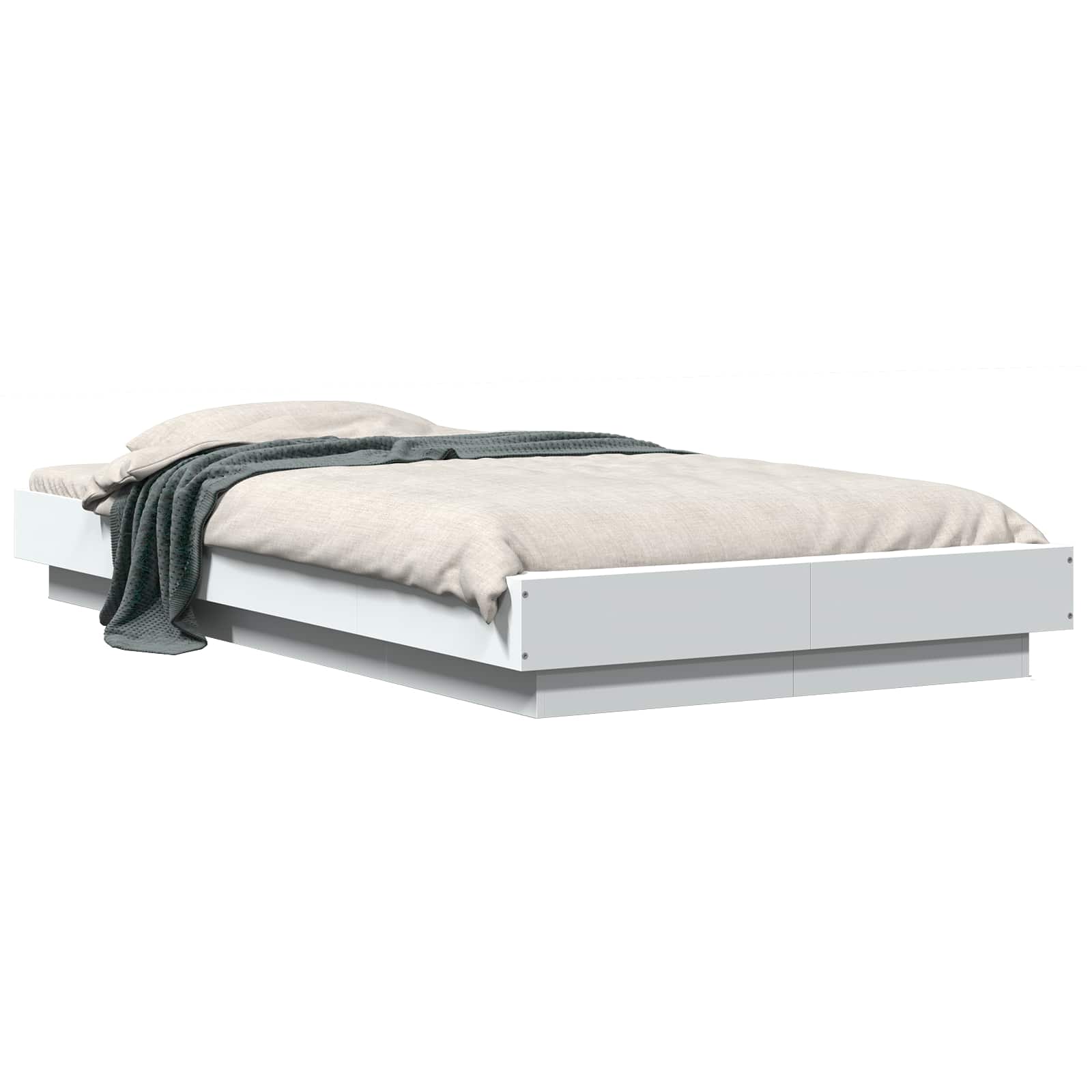 Okvir kreveta za pod Bijela 80 x 210 cm Konstruirano drvo