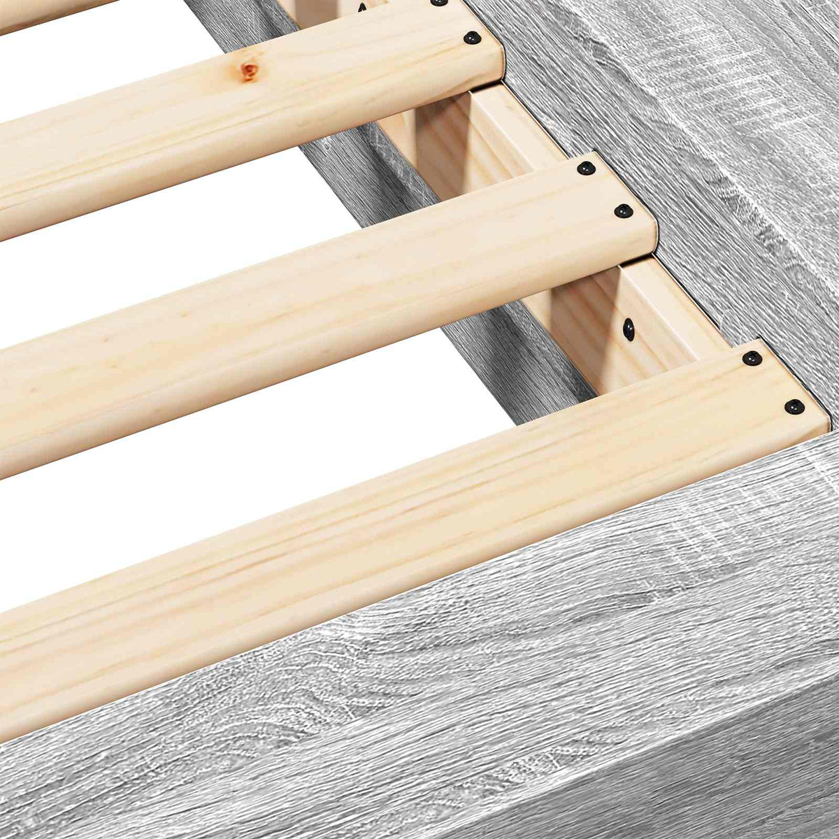 Okvir kreveta za pod Siva Sonoma 80 x 210 cm Konstruirano drvo