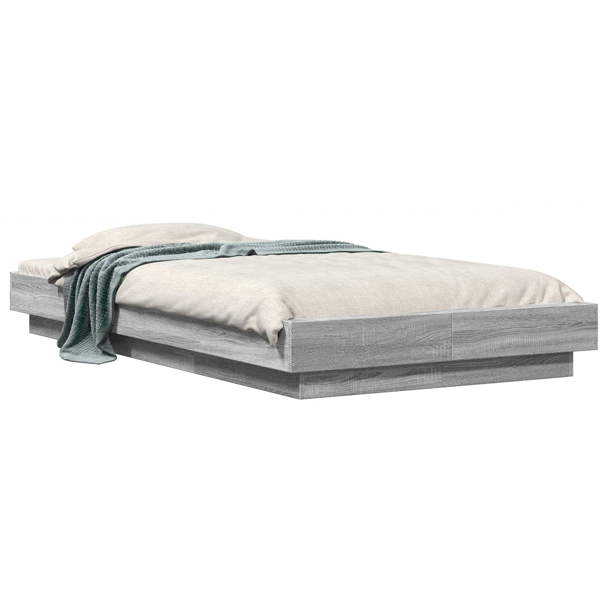 Okvir kreveta za pod Siva Sonoma 80 x 210 cm Konstruirano drvo