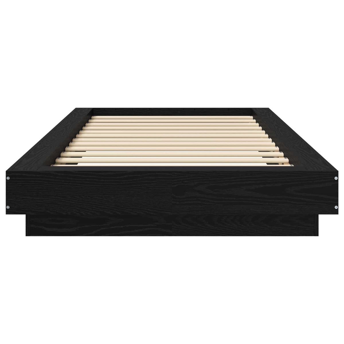 Okvir kreveta za pod Crni hrast 80 x 210 cm Konstruirano drvo