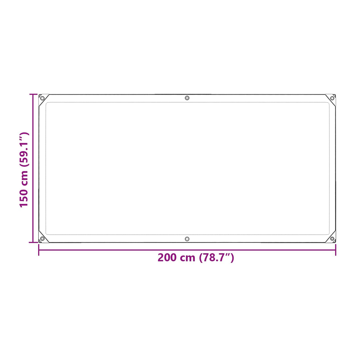 Cerada s rupama *Transparent*an 2 x 1,5 m Polietilen