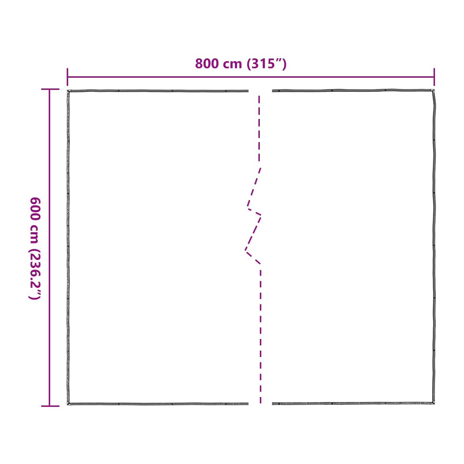 Pokrov za biljke *Transparent*an 6 x 8 m PE