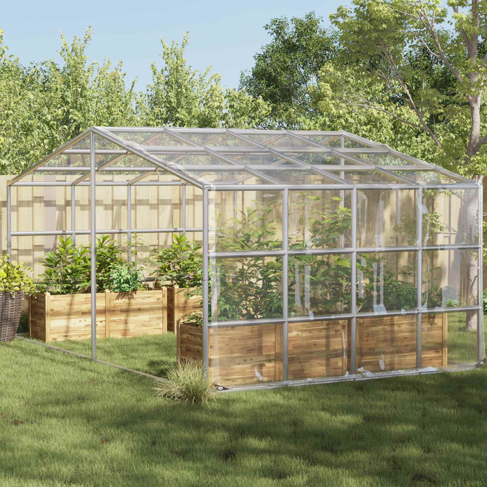 Pokrov za biljke *Transparent*an 4 x 12 m PVC