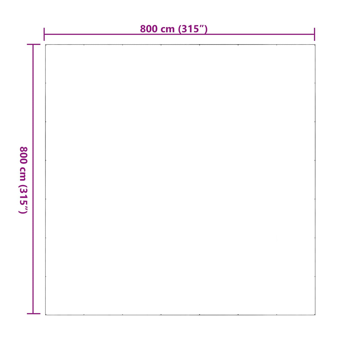 Pokrov za biljke *Transparent*an 8 x 8 m PVC