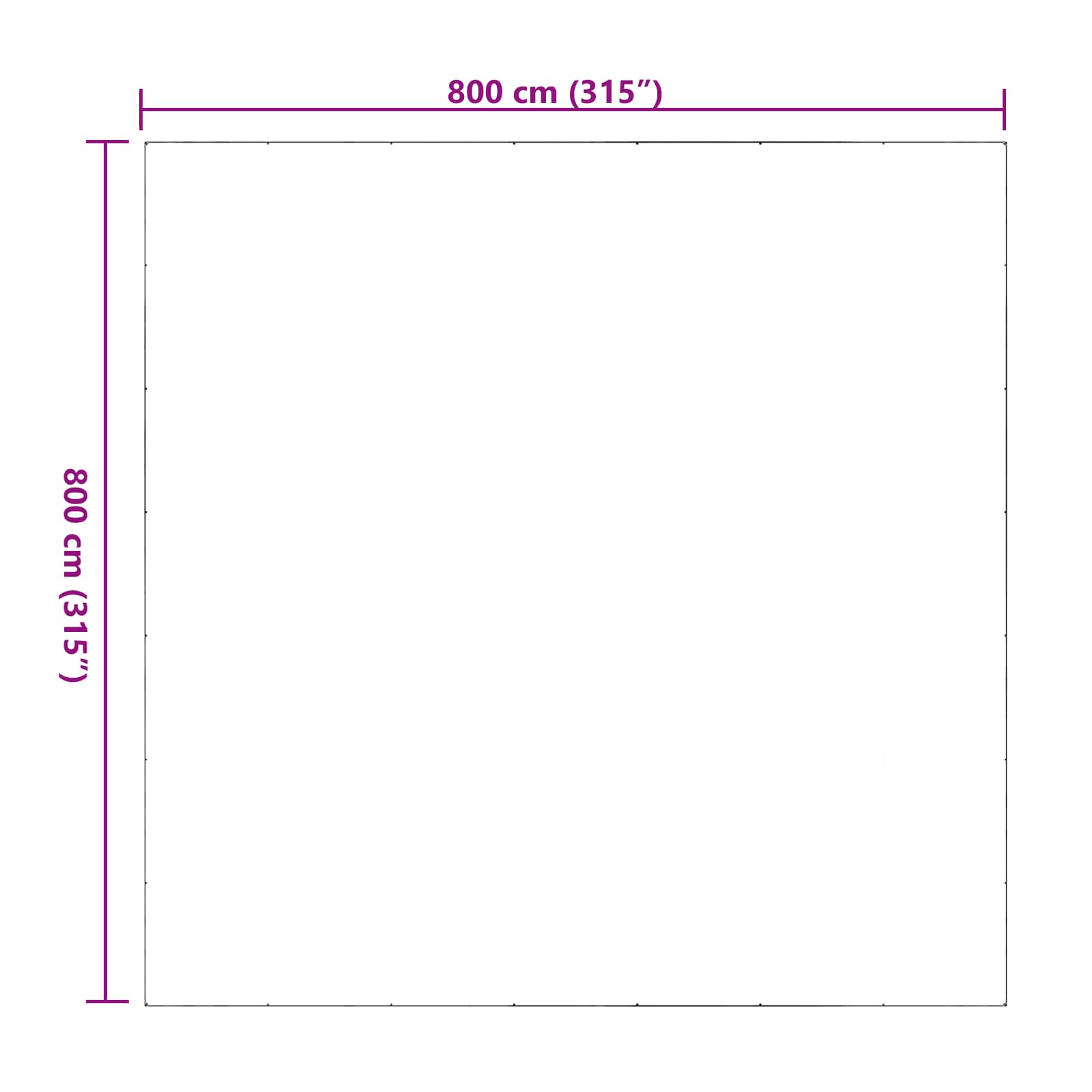 Pokrov za biljke *Transparent*an 8 x 8 m PVC