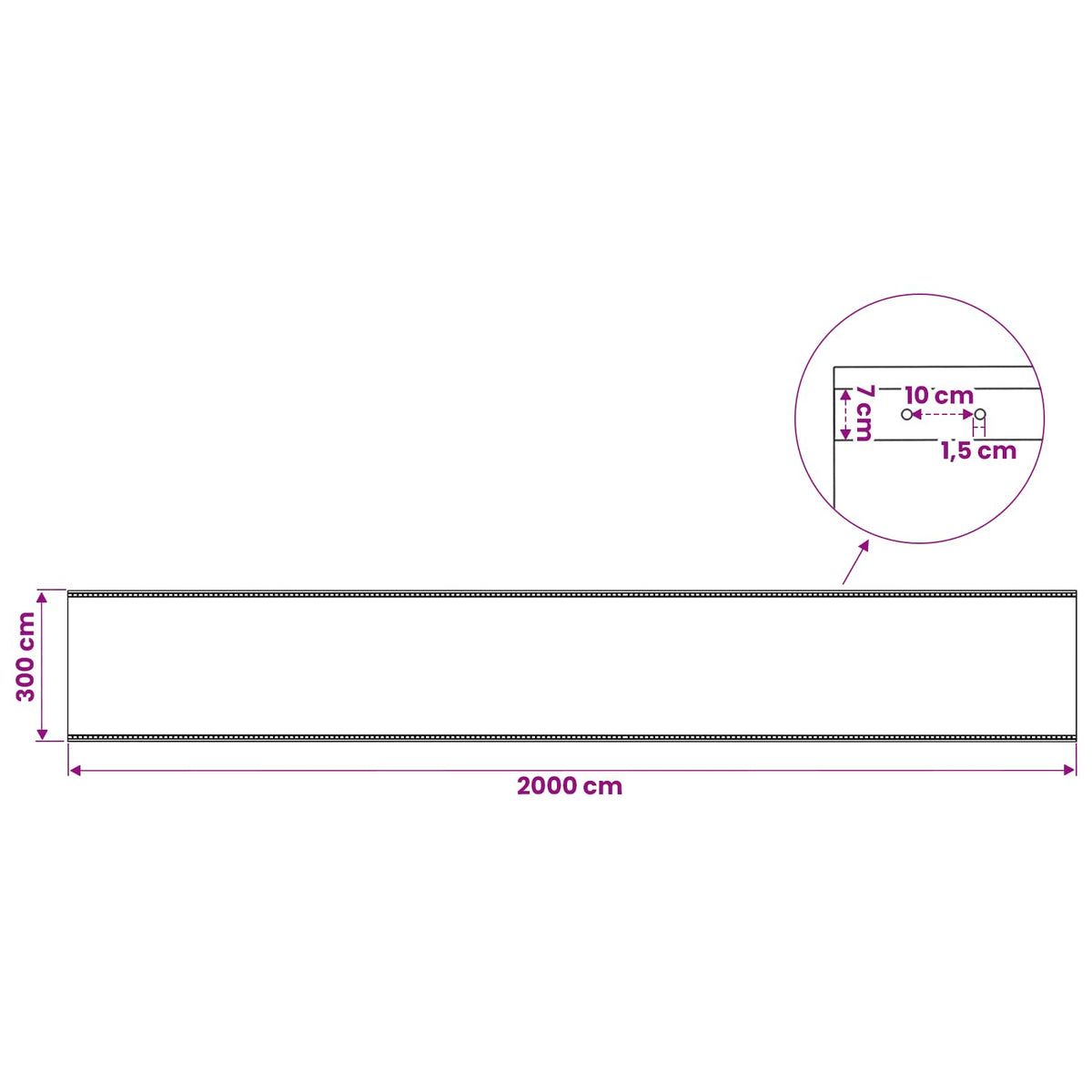 Cerada s rupama 2 kom. Zelena 3 x 20 m 260 gsm PE